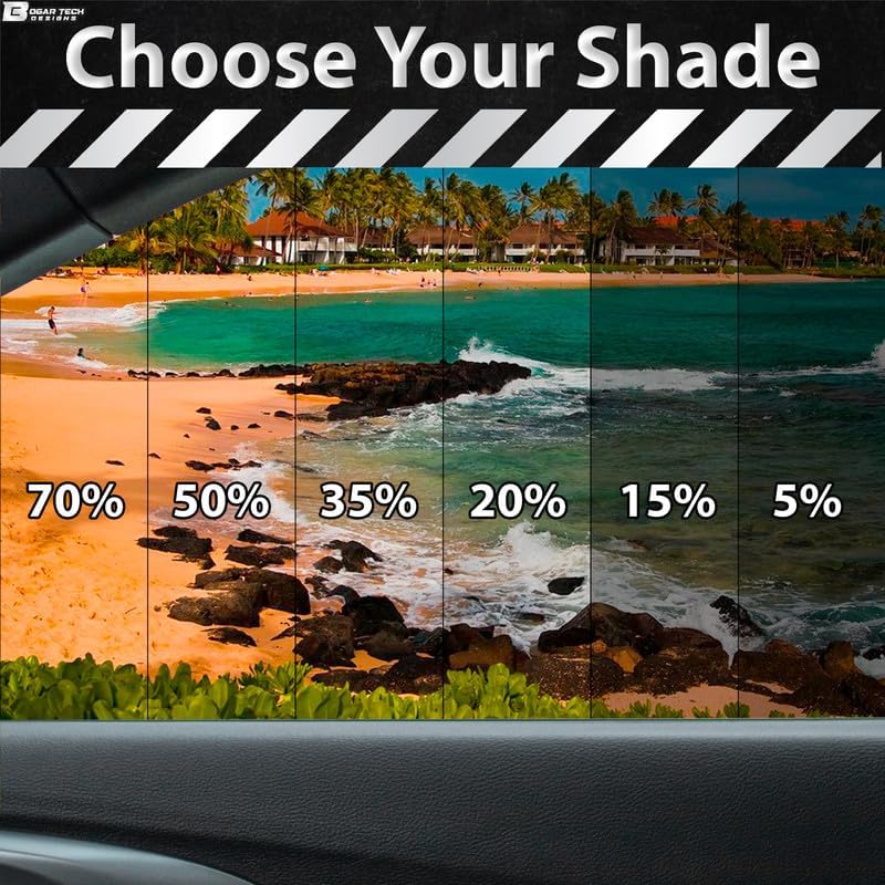 BOGAR TECH DESIGNS - Premium Nano Ceramic Precut Window Tint Film Kit Compatible with Ford Superduty F250 F350 F450 F550 Crew Cab 2017-2024 Rear Windshield, 5% - Image 3